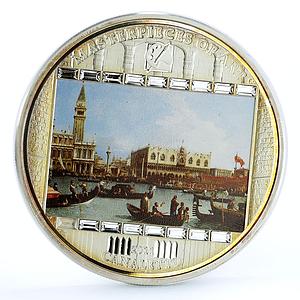 Cook Islands 20 dollars Canaletto Art Return of the Bucintoro silver coin 2011