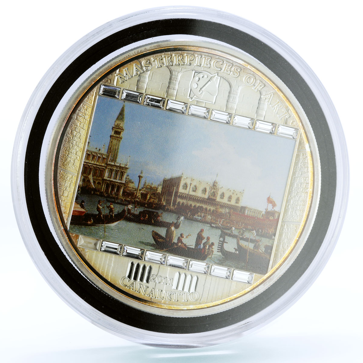 Cook Islands 20 dollars Canaletto Art Return of the Bucintoro silver coin 2011