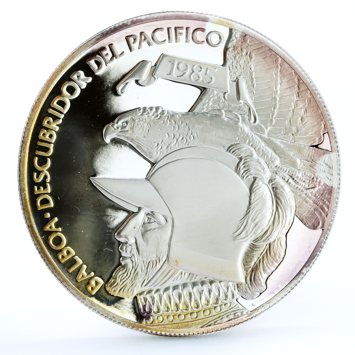 Panama 20 balboas Discoverer of the Pacific proof silver coin 1985