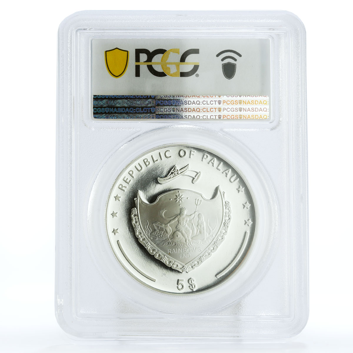 Palau 5 dollars Sea Treasures Pearl of the Sea PR69 PCGS silver coin 2008