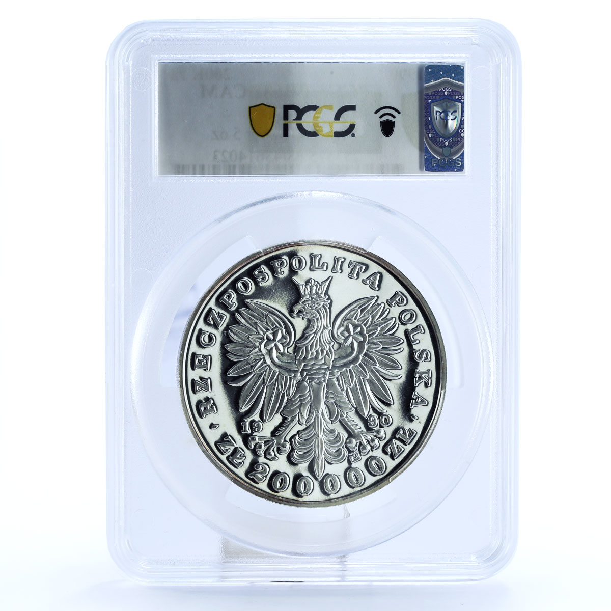 Poland 200000 zlotych Marshal Jozef Klemens Pilsudski PR68 PCGS silver coin 1990