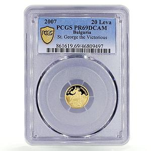 Bulgaria 20 leva Religion Faith St. George the Victorious PR69 PCGS Au coin 2007
