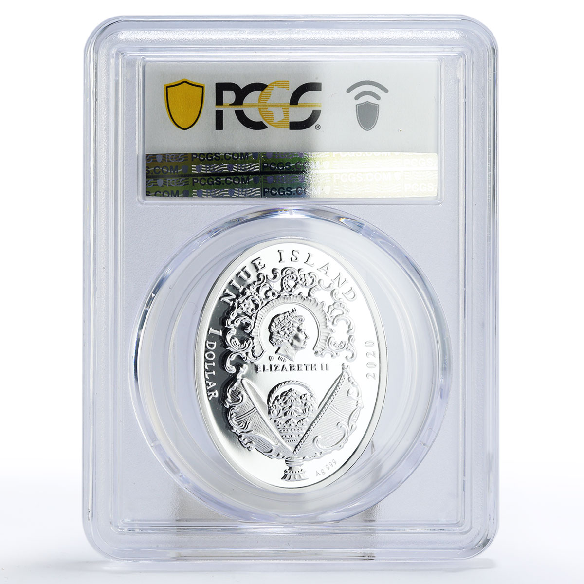 Niue 1 dollar Imperial Rose Faberge Egg Flowers Art PR70 PCGS silver coin 2020