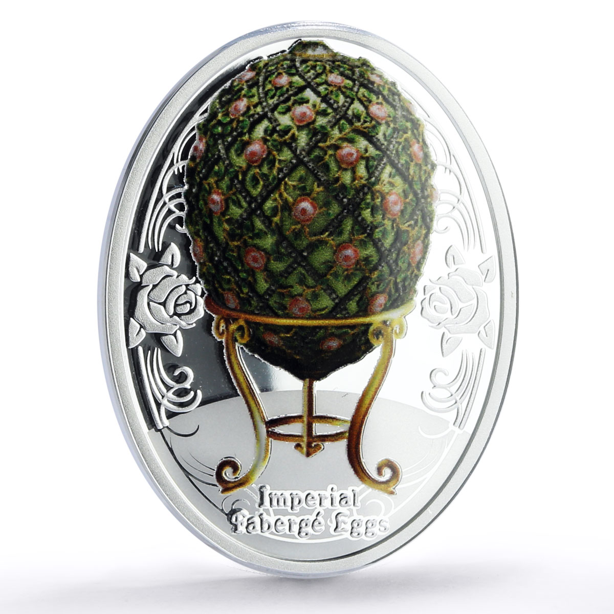 Niue 1 dollar Imperial Rose Faberge Egg Flowers Art PR70 PCGS silver coin 2020