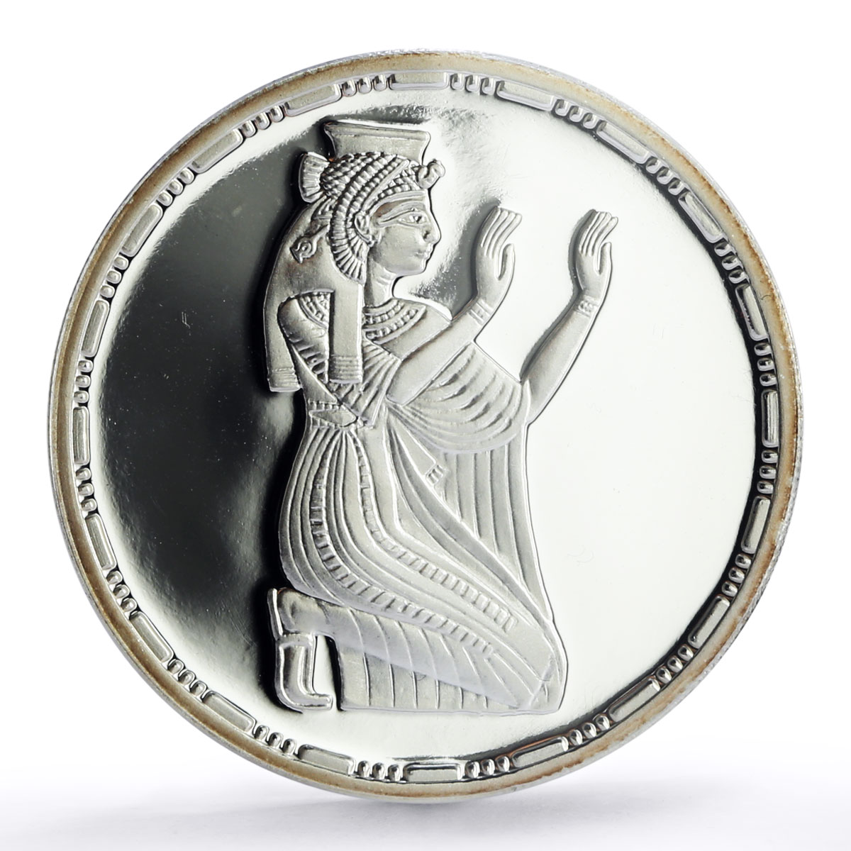 Egypt 5 pounds Treasures Queen Nefertiti Sculpture PR69 PCGS silver coin 1994