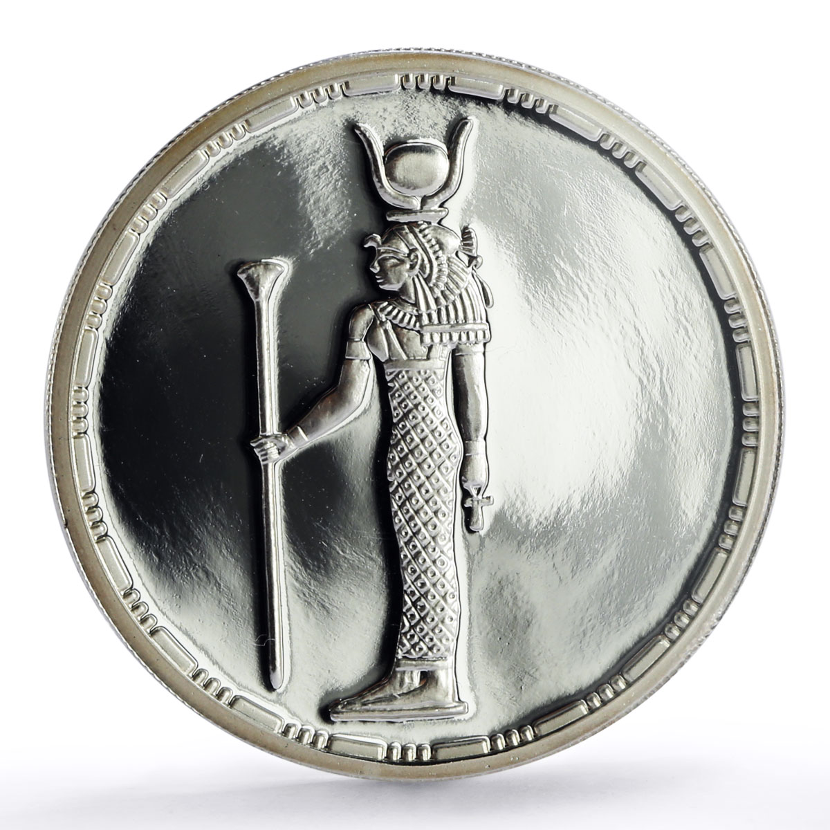 Egypt 5 pounds Ancient Treasures Goddess Hathor Sculpture PR69 PCGS Ag coin 1994