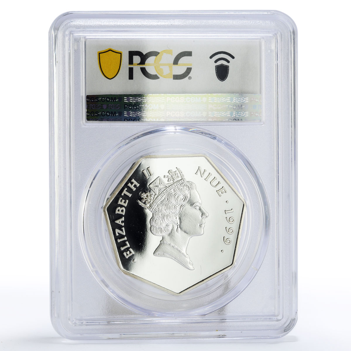 Niue 5 dollars Marine Life Regal Angelfish PR69 PCGS gilded silver coin 1999