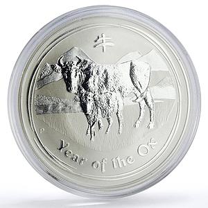 Australia 1 dollar Lunar Calendar series II Year of the Ox silver coin 2009