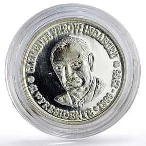 Ecuador 1000 sucres 41th President Clemente Yerovi Indaburu silver coin 2019