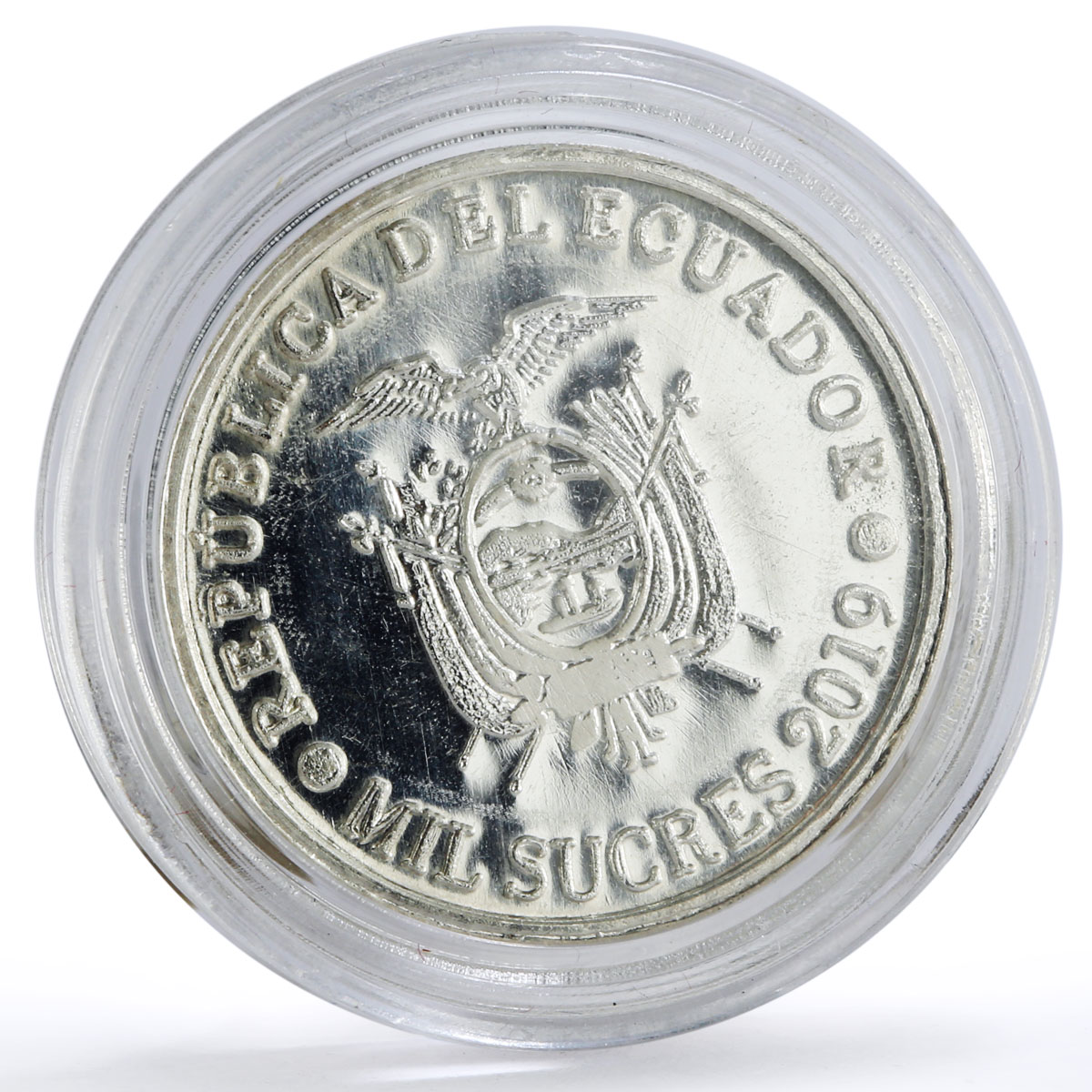 Ecuador 1000 sucres 43th President Jose Maria Ibarra Politics silver coin 2019
