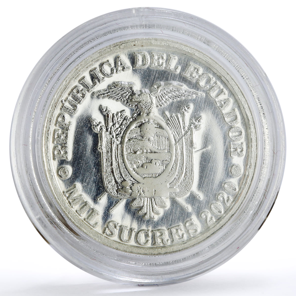 Ecuador 1000 sucres 47th President Rodrigo Borja Cevallos Politics Ag coin 2020