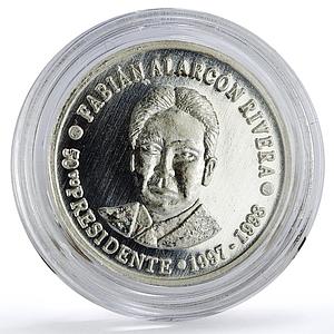 Ecuador 1000 sucres 50th President Fabian Alarcon Rivera Politics Ag coin 2020