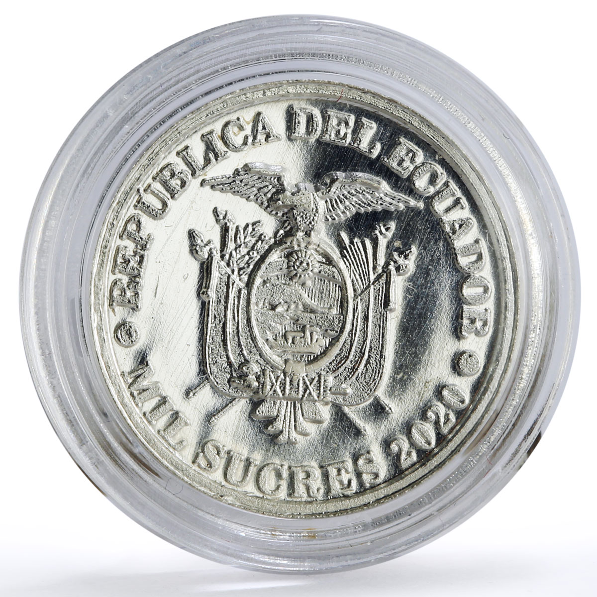 Ecuador 1000 sucres 50th President Fabian Alarcon Rivera Politics Ag coin 2020
