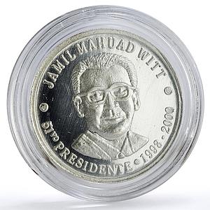 Ecuador 1000 sucres 51th President Jamil Mahuad Witt Politics silver coin 2020