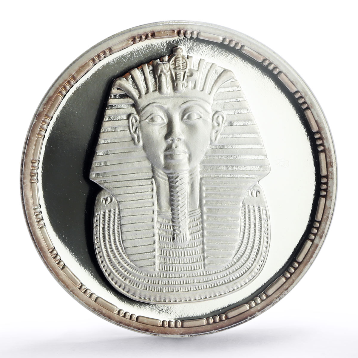 Egypt 5 pounds Ancient Treasures Tutankhamun Mask PR69 PCGS silver coin 1993