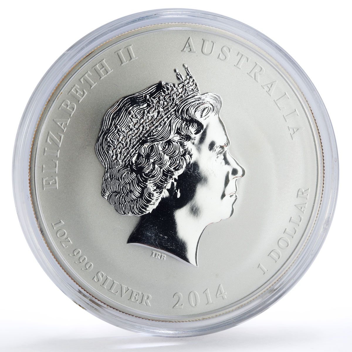 Australia 1 dollar Lunar Calendar series II Year of the Horse silver coin 2014