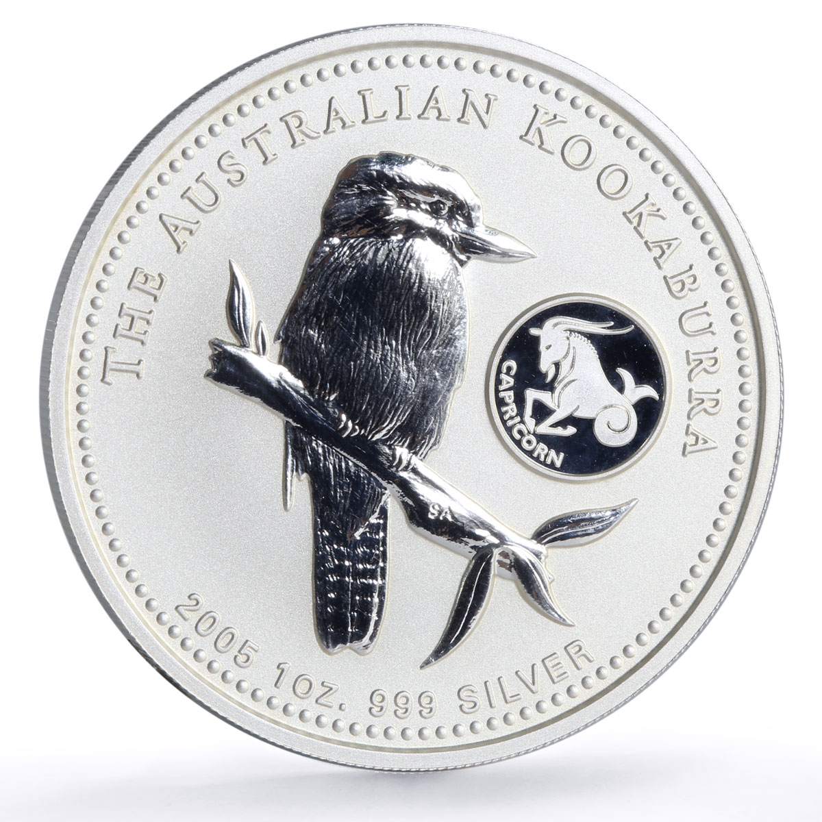 Australia 1 dollar Australian Kookaburra Bird Fauna silver coin 2005