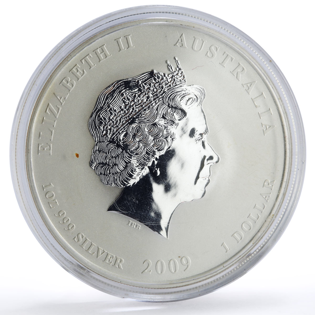 Australia 1 dollar Lunar Calendar series II Year of the Ox colored Ag coin 2009