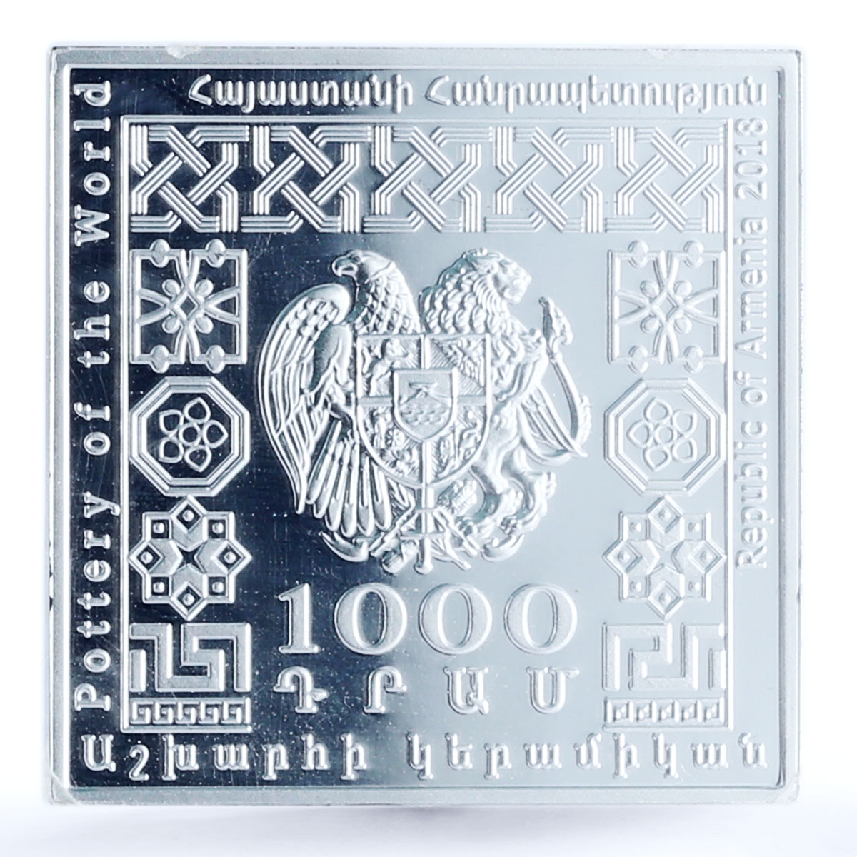 Armenia 1000 dram Folk Traditions Russian Pottery PR70 PCGS silver coin 2018