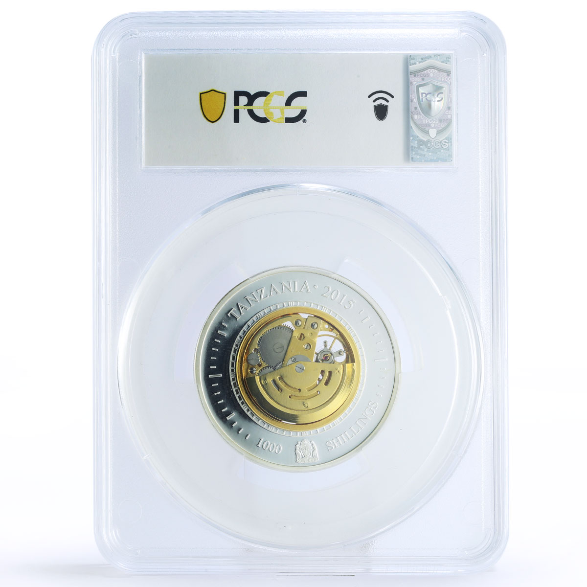 Tanzania 1000 shillings Time History Mechanical Clock PR68 PCGS silver coin 2015