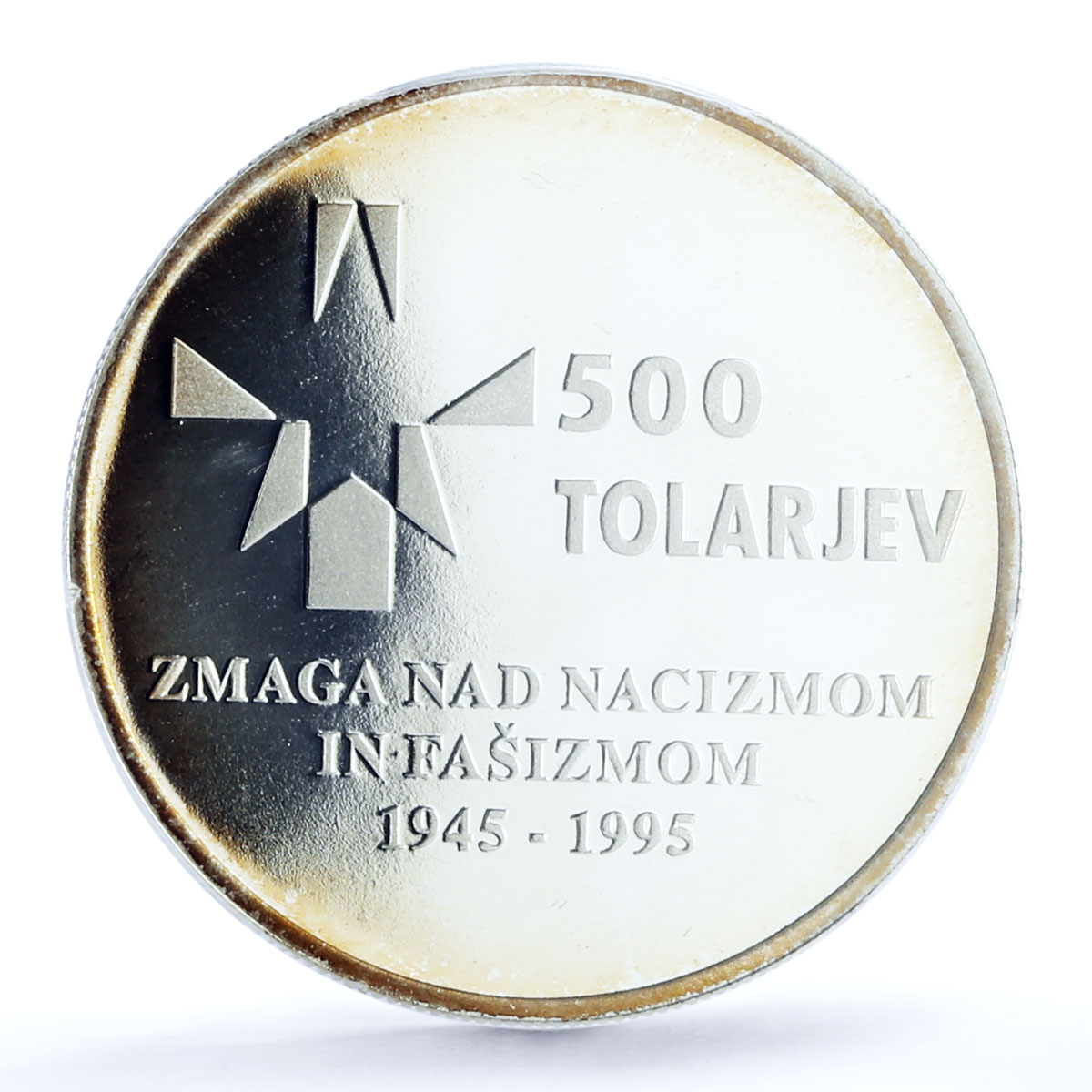 Slovenia 500 tolarjev Anniversary of Defeating Fascism PR69 PCGS Ag coin 1995