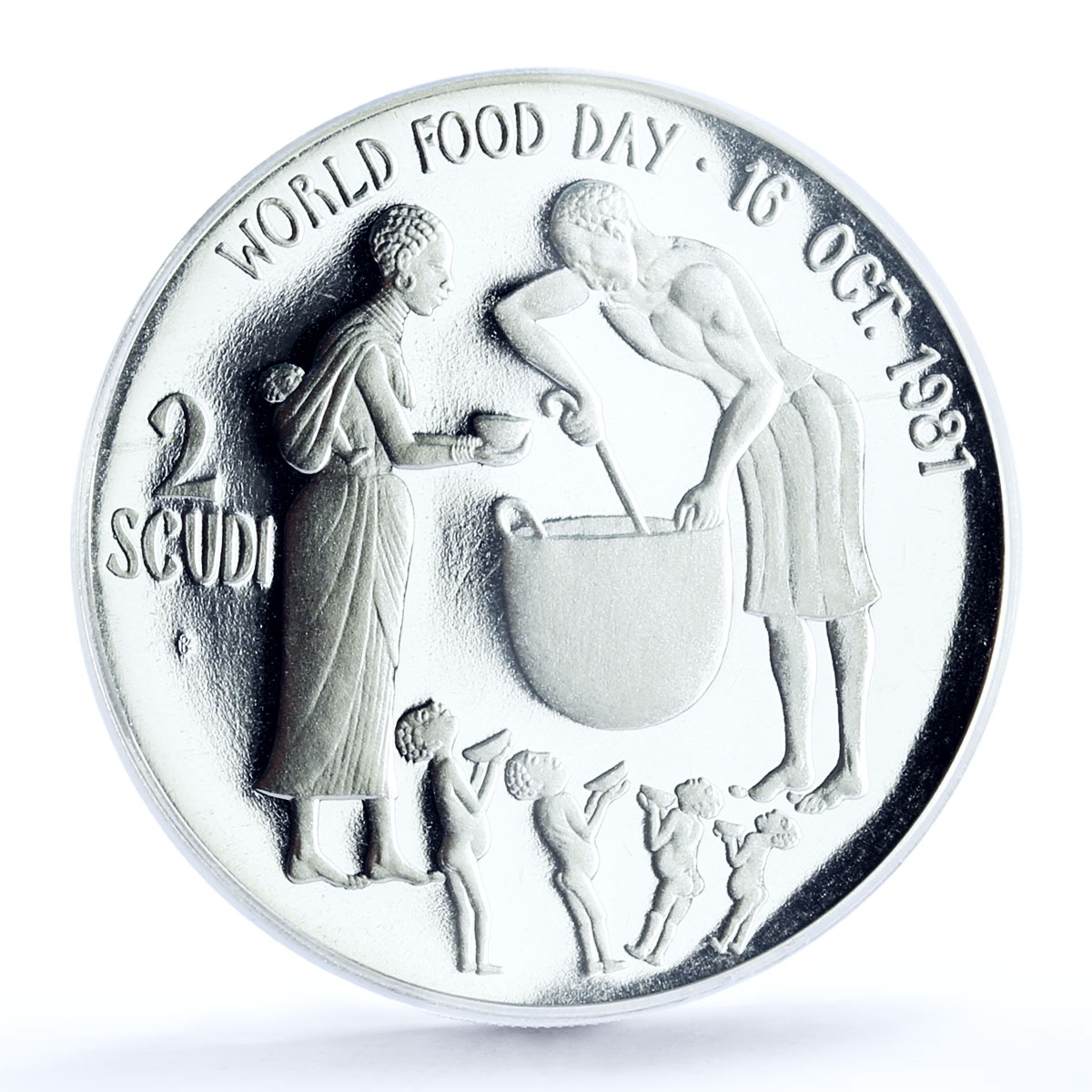 Malta 2 scudi FAO World Food Day Feeding Children X#88 PR67 PCGS Ag coin 1981