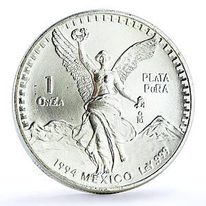 Mexico 1 onza Libertad Angel of Independence silver coin 1994