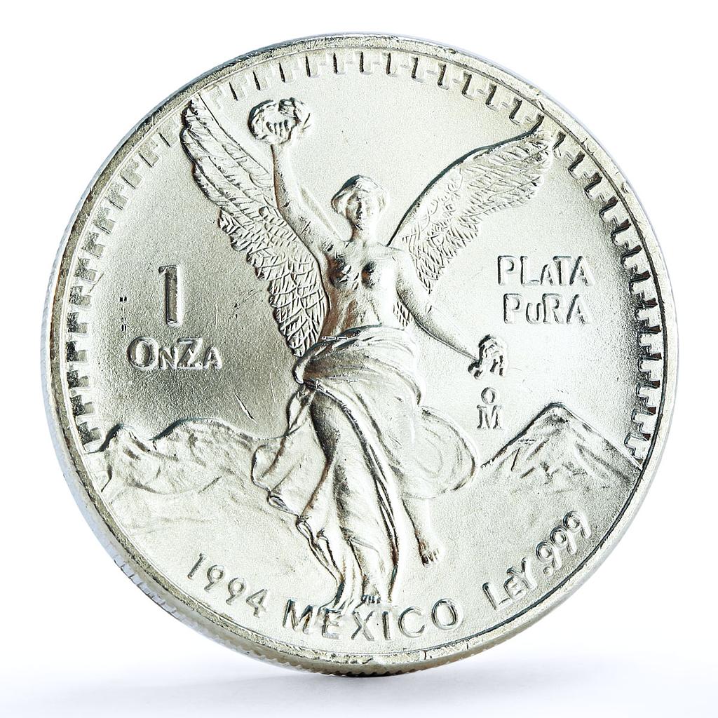 Mexico 1 onza Libertad Angel of Independence silver coin 1994