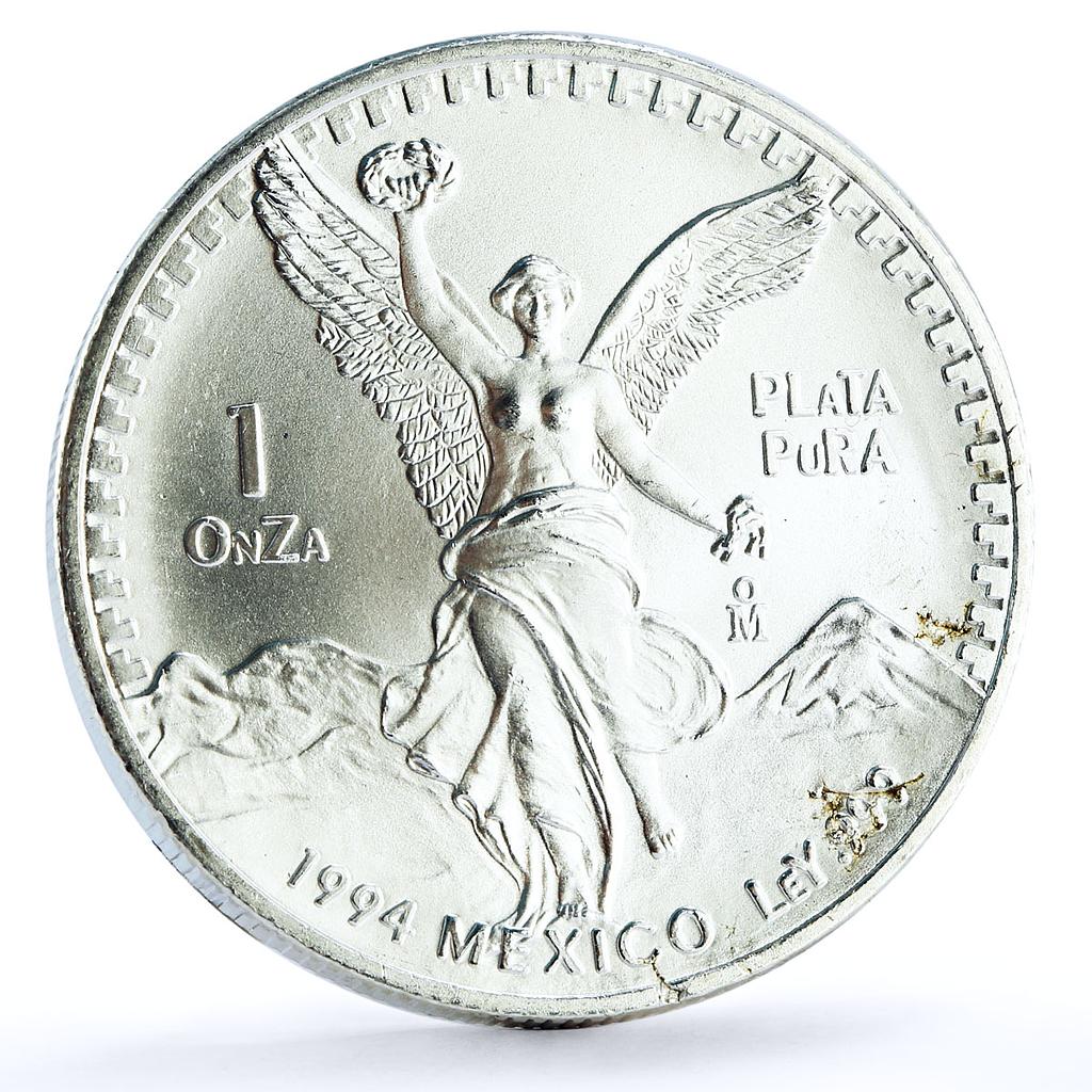 Mexico 1 onza Libertad Angel of Independence silver coin 1994