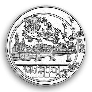 Ukraine 5 hryvnia 1120 years to Uzhhorod Ancient Cities Bridge nickel coin 2013