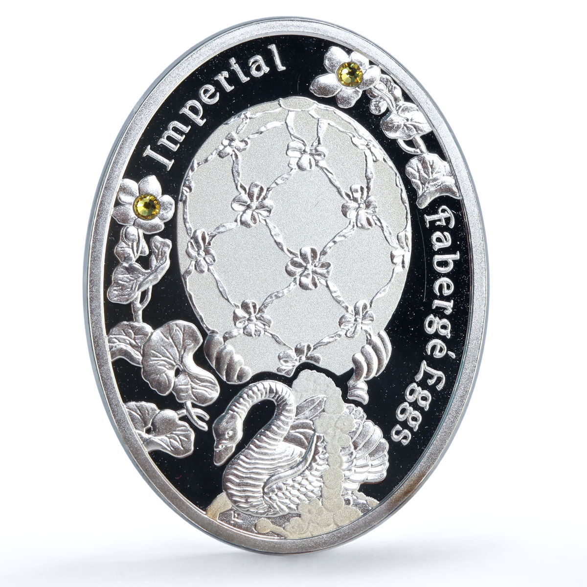 Niue 1 dollar Imperial Faberge Eggs Swan Bird Egg Art proof silver coin 2012