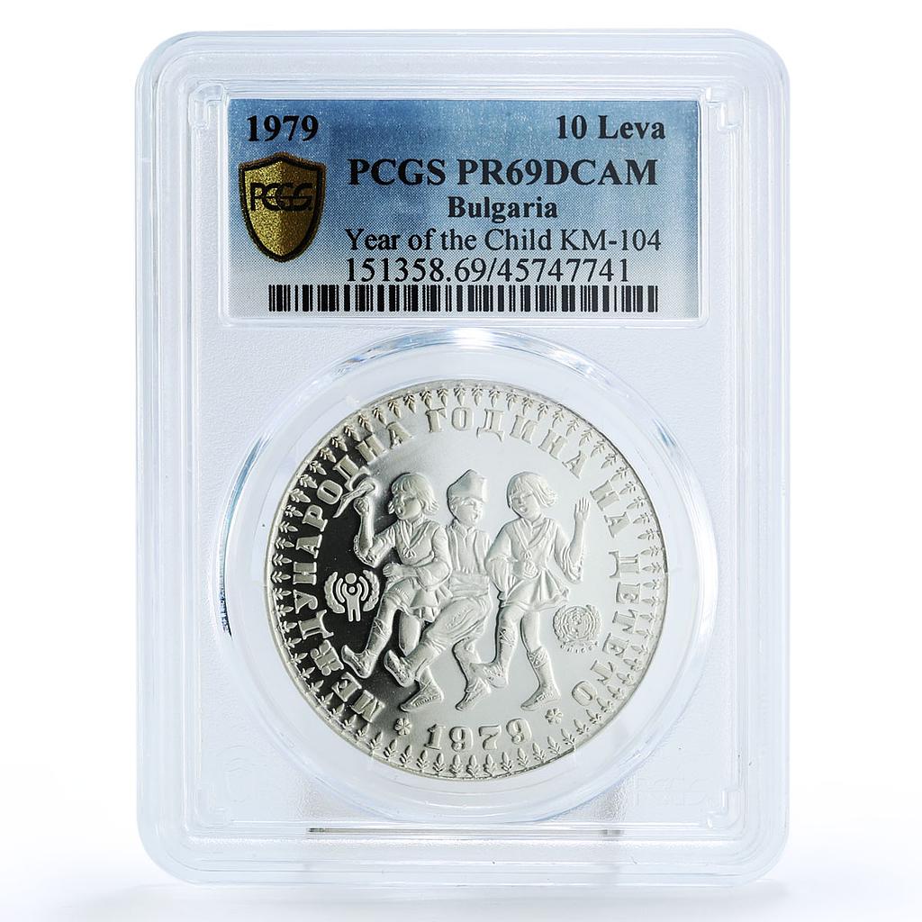Bulgaria 10 leva International Year of the Child PR69 PCGS silver coin 1979