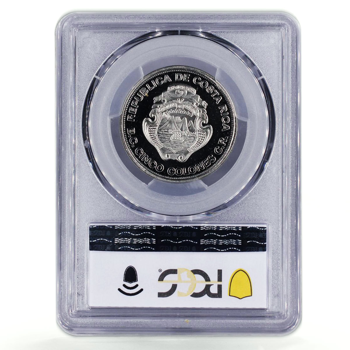 Costa Rica 5 colones 25 Years of Central Bank PR68 PCGS nickel coin 1975