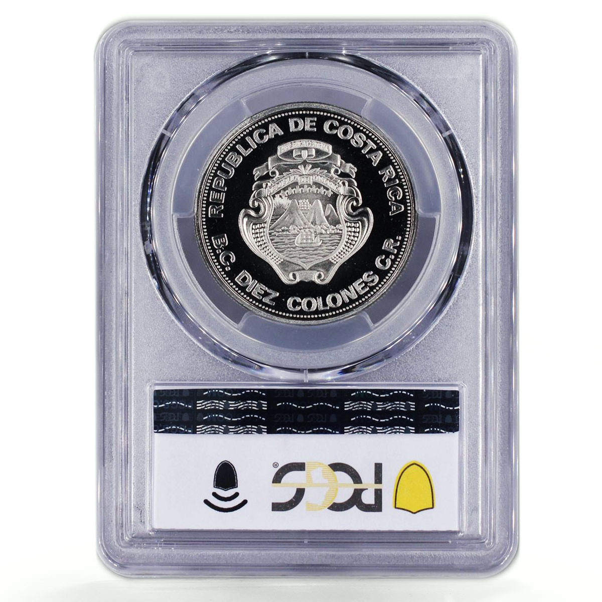 Costa Rica 10 colones 25 Years of Central Bank Tree PR69 PCGS nickel coin 1975