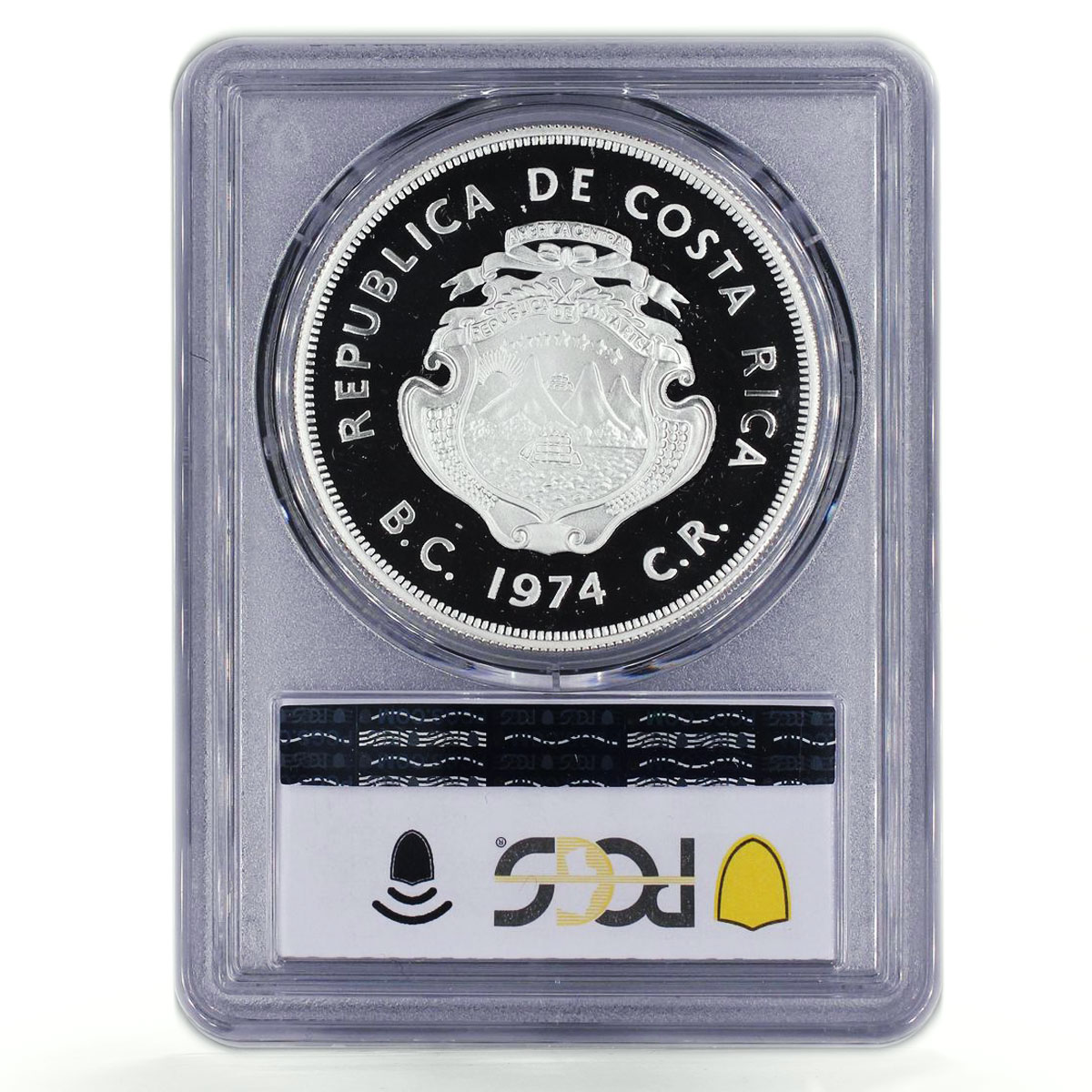 Costa Rica 100 colones Wildlife Conservation Manatee PR69 PCGS silver coin 1974
