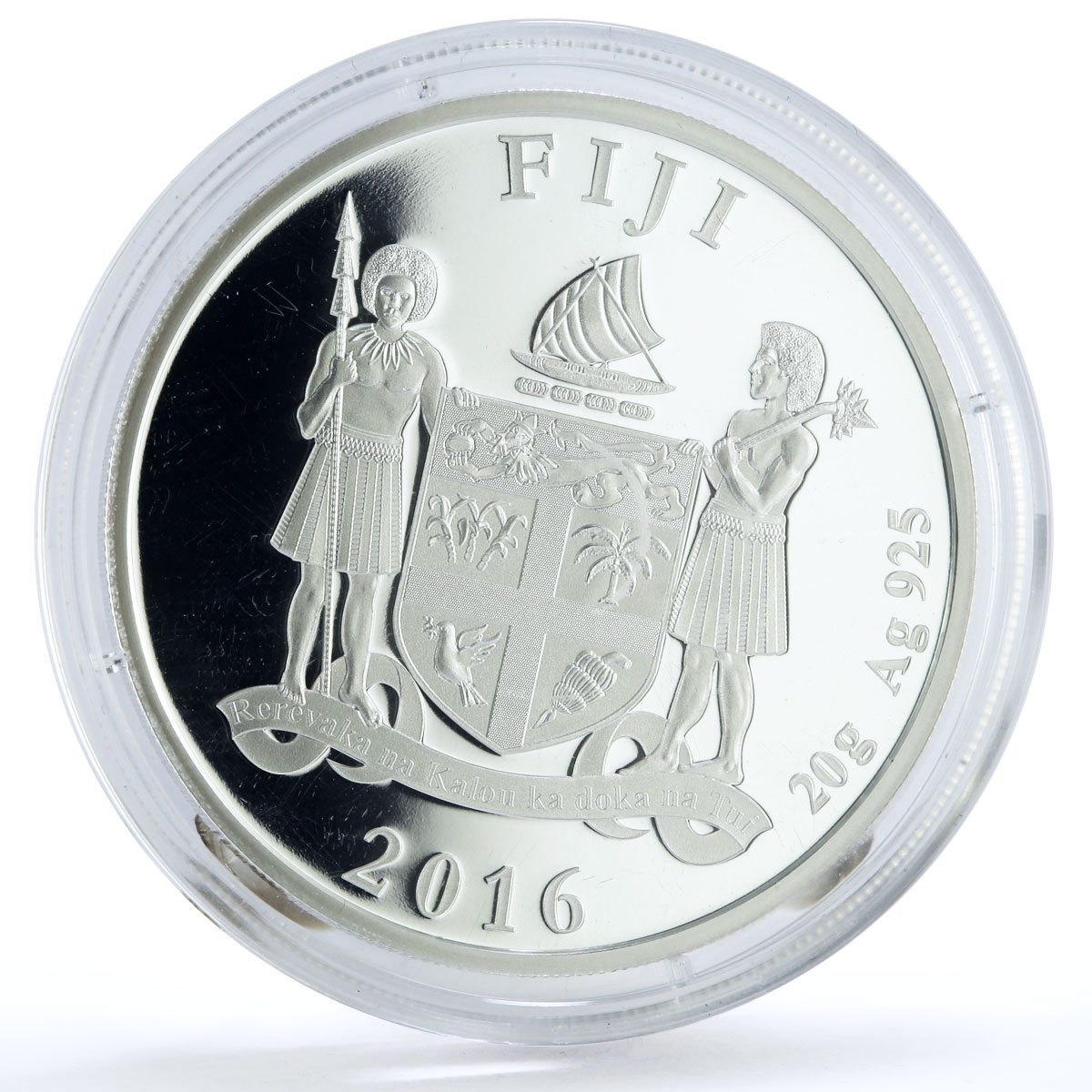 Fiji 1 dollar Trains Railways Magnetic Levitation Train proof silver coin 2016