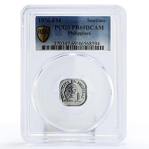 Philippines 1 sentimo Mactan Ruler Lapu-Lapu PR69 PCGS aluminium coin 1976