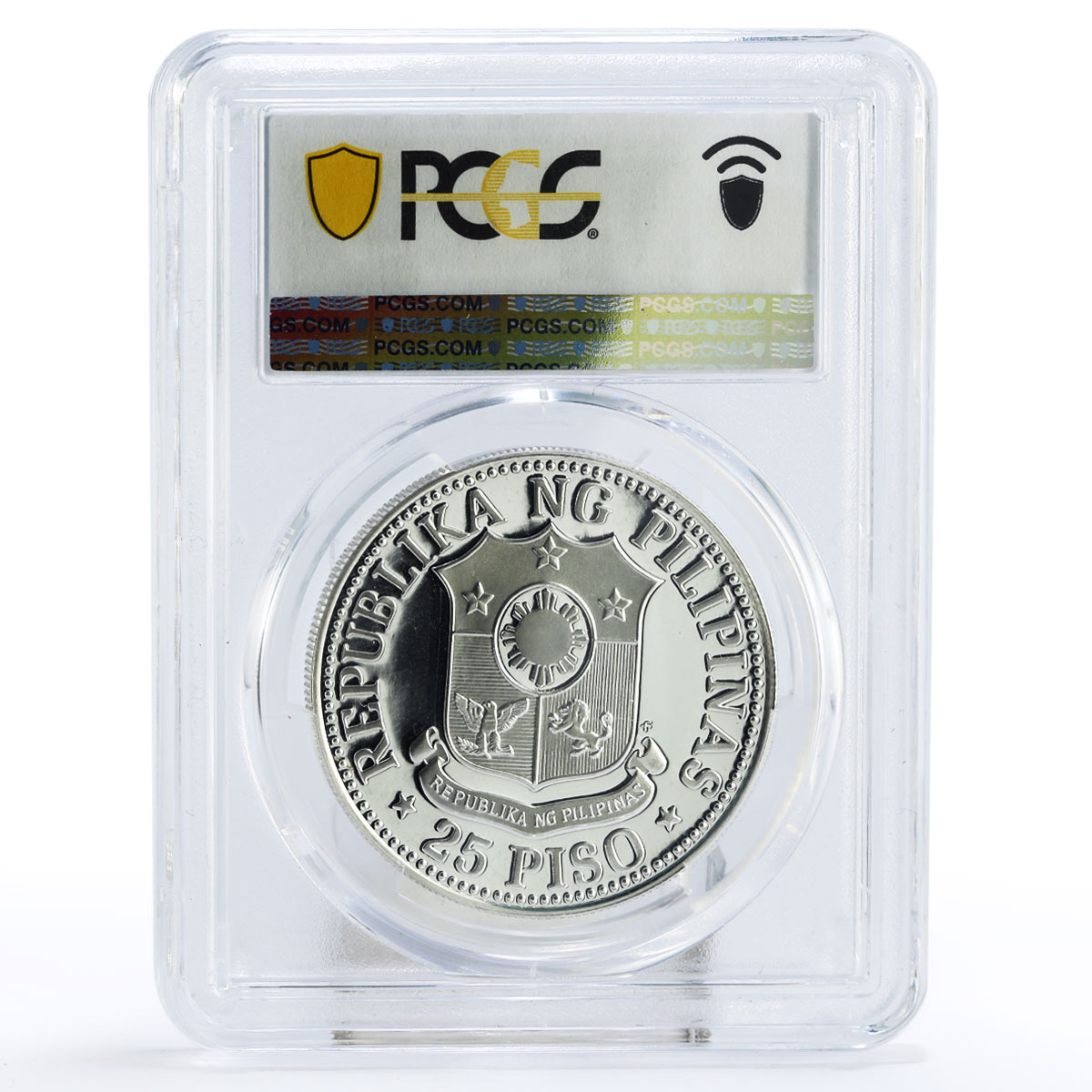 Philippines 25 piso FAO Food Day Woman Holding Grain PR68 PCGS silver coin 1976