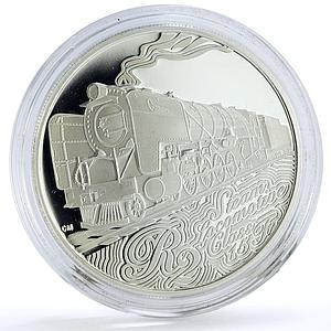 South Africa 2 rand Trains Railways Steam Locomotive Class 15F silver coin 2015