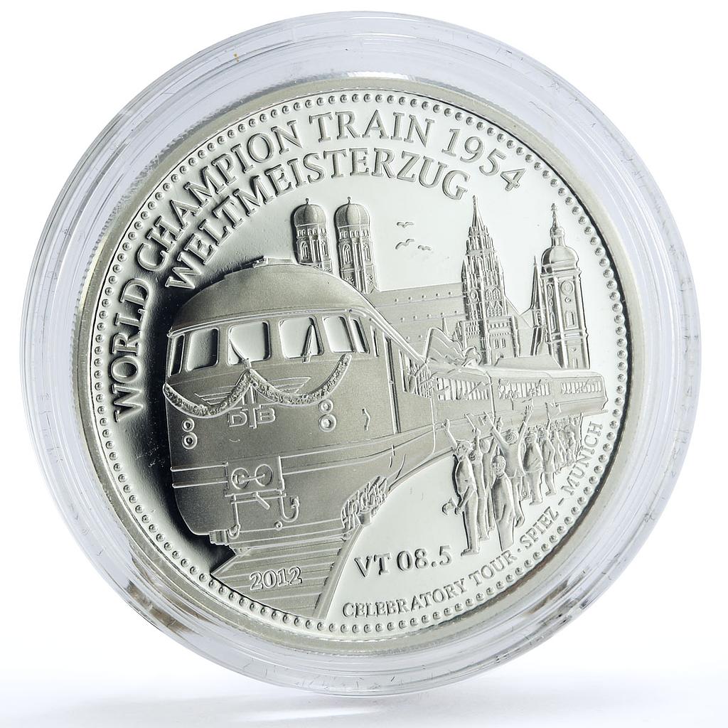 Samoa 5 dollars Trains Railways World Champion Weltmeisterzug 1954 Ag coin 2012