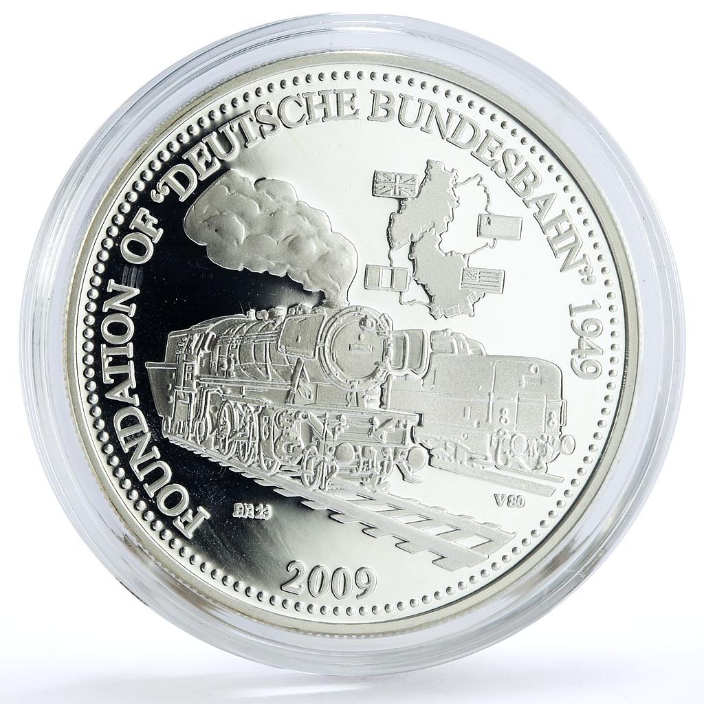 Samoa 5 dollars Trains Railways Bundesbahn Foundation Locomotive Ag coin 2009