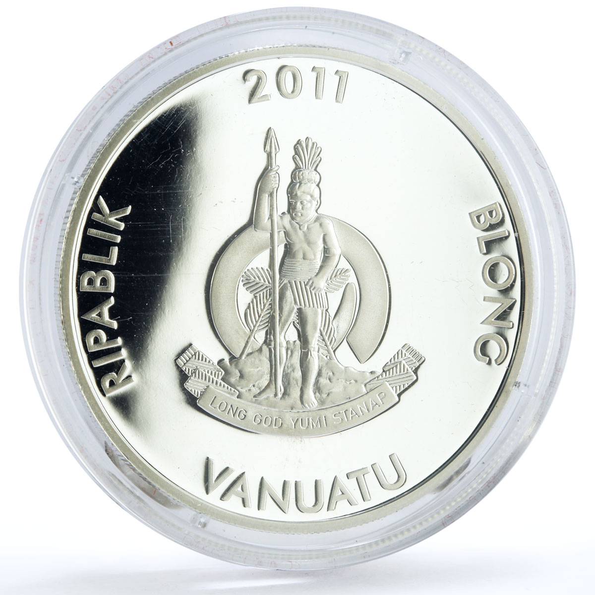 Vanuatu 50 vatu Trains Railways Tee Trans Europe Express Locomotive Ag coin 2011