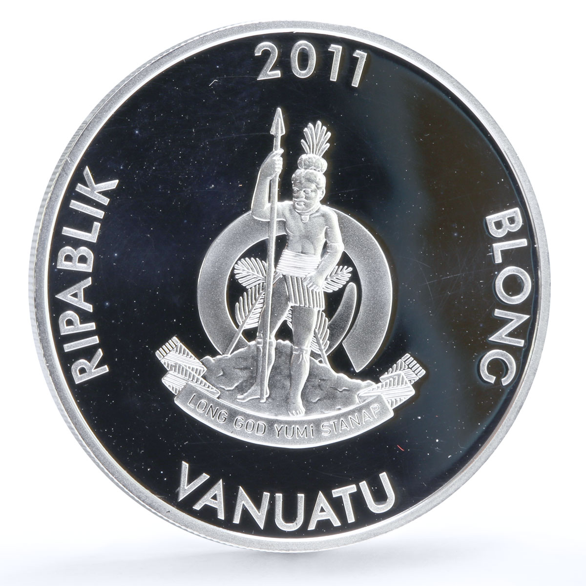 Vanuatu 50 vatu Trains Railways Tee Trans Europe Express Locomotive Ag coin 2011