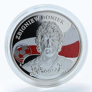 Armenia 100 dram Kings of Football series Zbigniew Boniek silver proof coin 2009