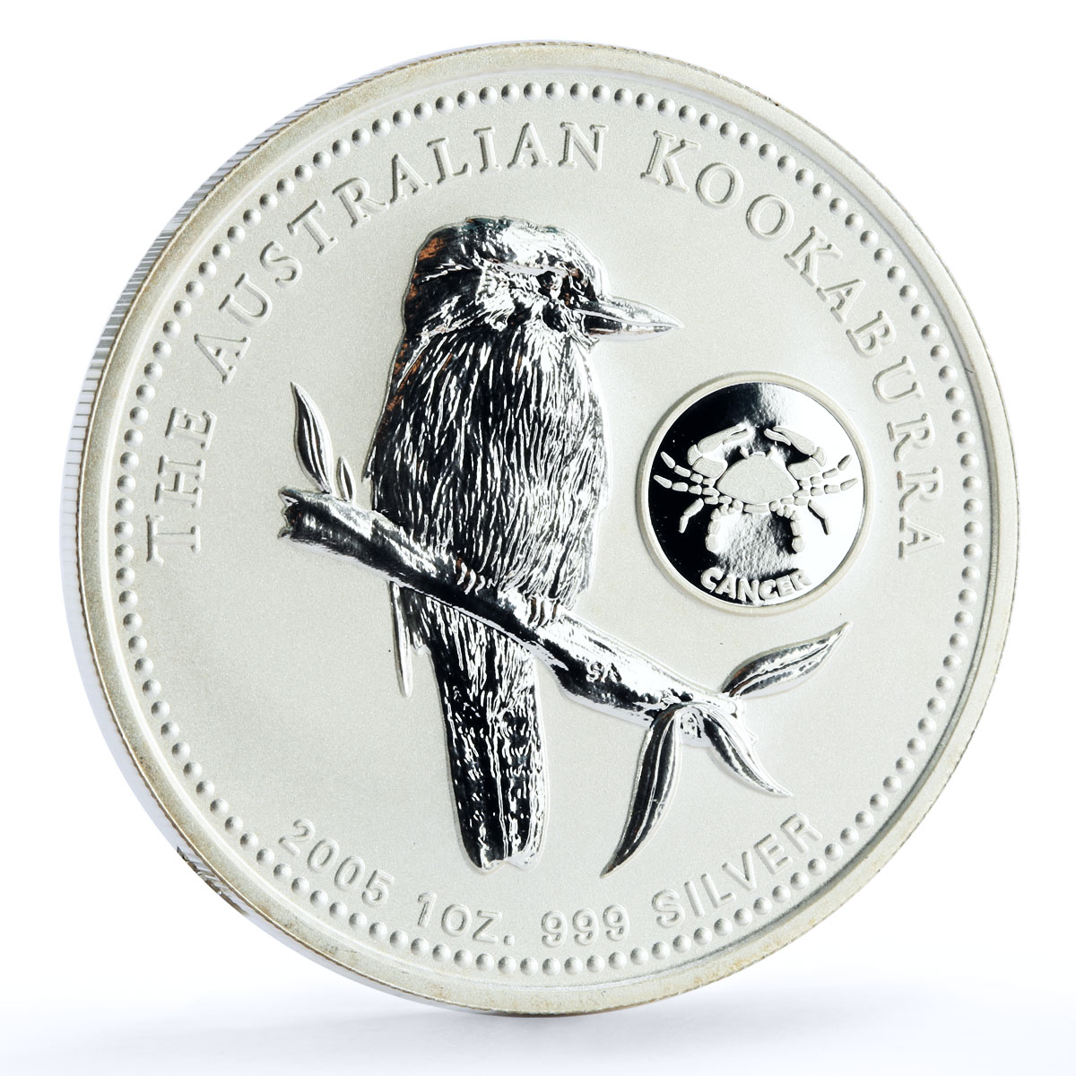 Australia 1 dollar Kookaburra Bird Zodiac Signs Cancer silver coin 2005