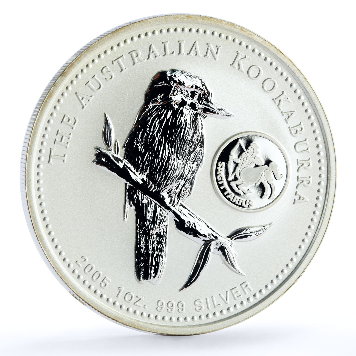 Australia 1 dollar Kookaburra Bird Zodiac Signs Sagittarius silver coin 2005