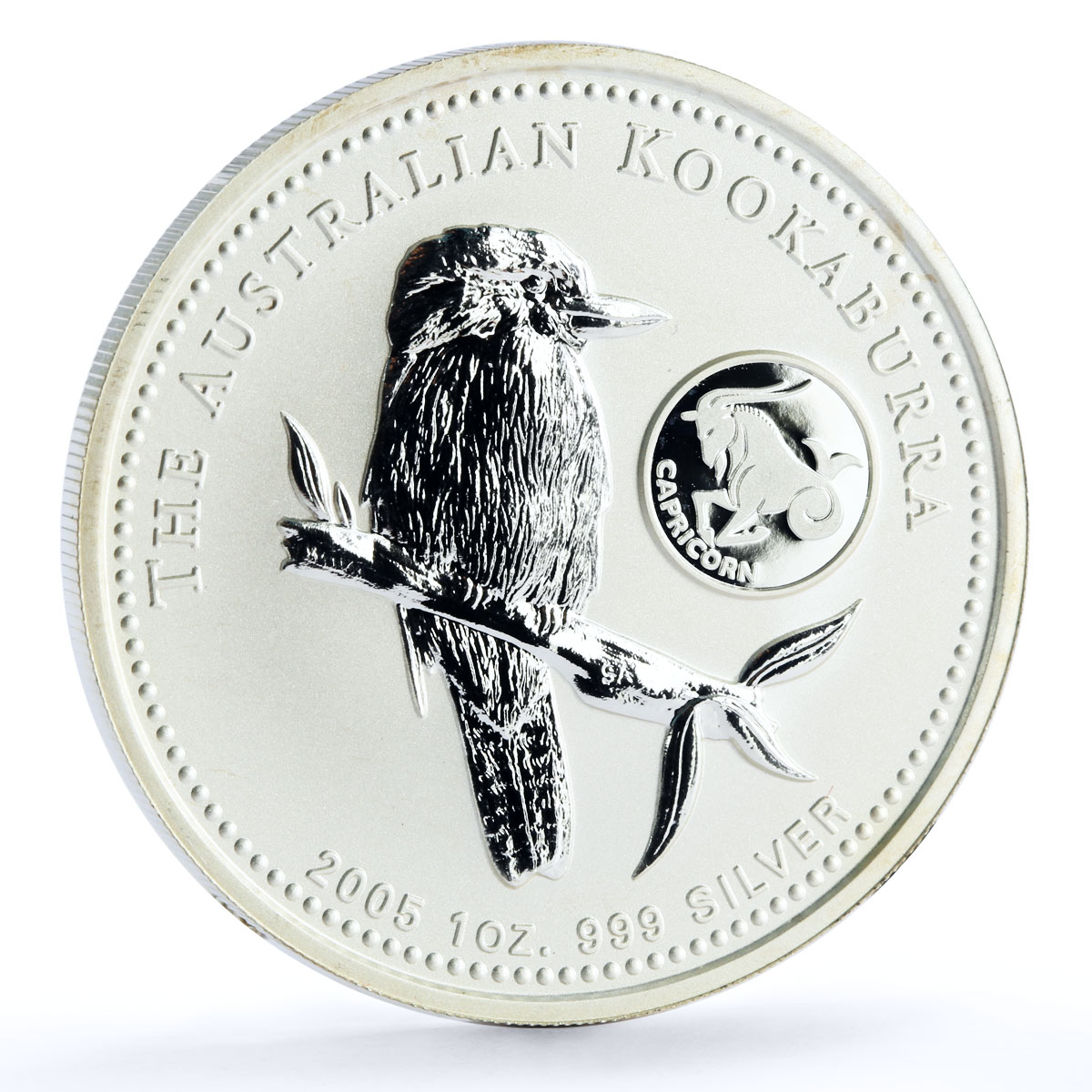 Australia 1 dollar Kookaburra Bird Zodiac Signs Capricorn silver coin 2005