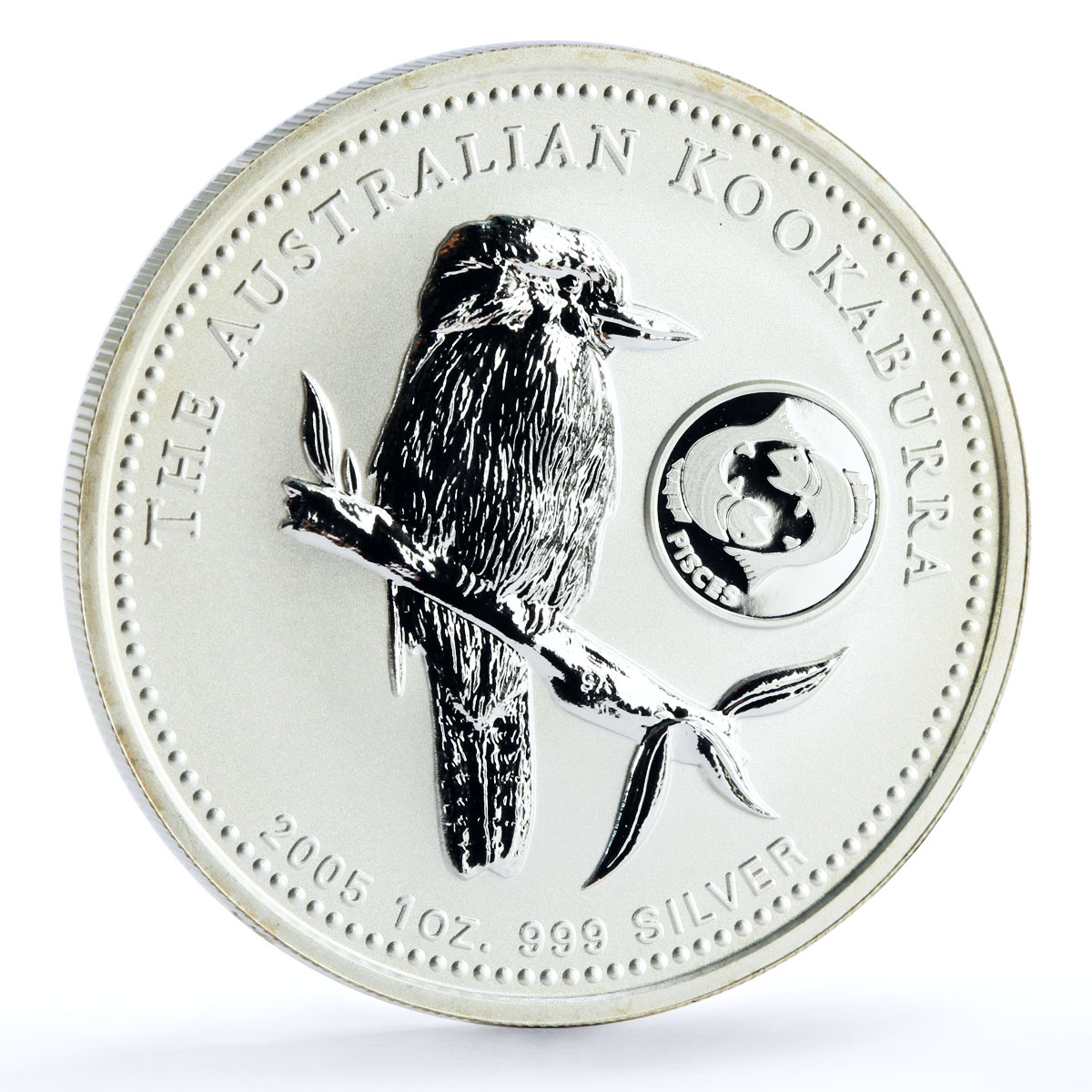 Australia 1 dollar Kookaburra Bird Zodiac Signs Pisces silver coin 2005