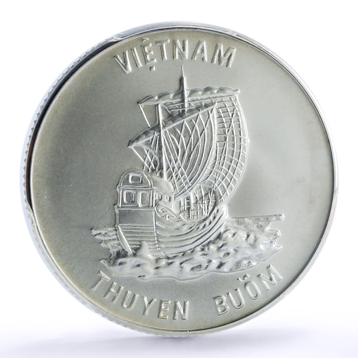 Vietnam 100 dong Vietnamese Historic series Junk Ship MS69 PCGS silver coin 1986