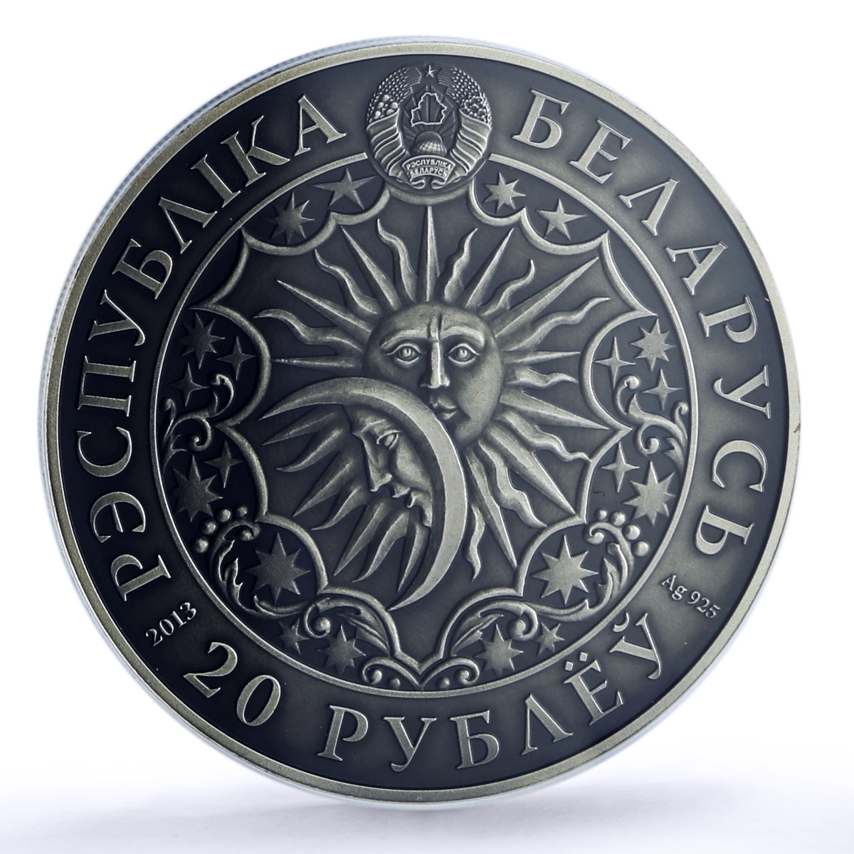 Belarus 20 rubles Zodiac Signs series Capricorn MS70 PCGS silver coin 2013